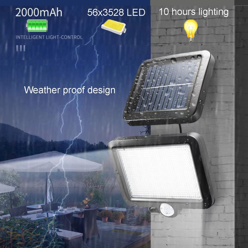 Solar Barn Light Outdoor Waterproof 56 LED 700Lum Shed Light