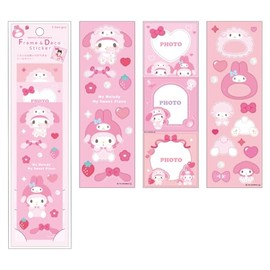 Tees Factory Sanrio Characters Frame & Deco Sticker Pink H 4.7 x W 1.6 inches (12 x 4 cm) SR-5543530PK