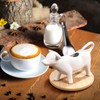 Angoily Ceramic Cow Coffee Creamer Dispenser: 40ml Withe Milk Creamer