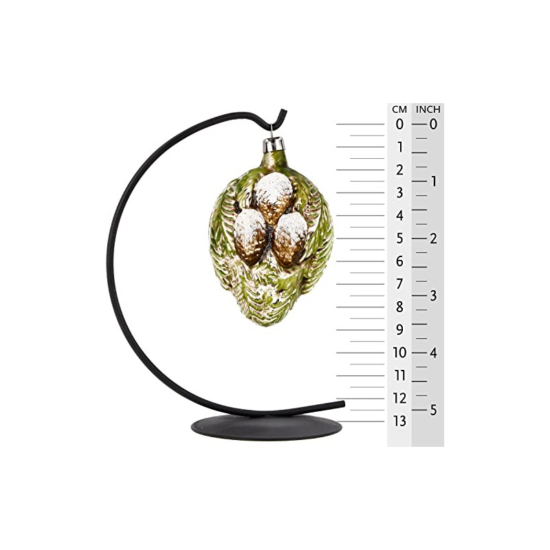 Glass 'Branches with 3 Large Pine Cones' Patinated