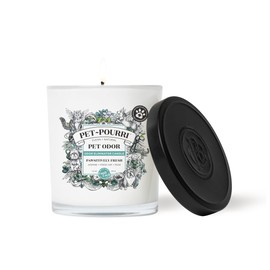 Pet-Pourri Pawsitively Fresh Pet Odor Deodorizer Candle, Burns Up to 45 Hours, Aromatherapy & Air Freshener with Essential Oils, Plant Based Ingredients & Wax, Vet Approved, Jasmine Pear Scent
