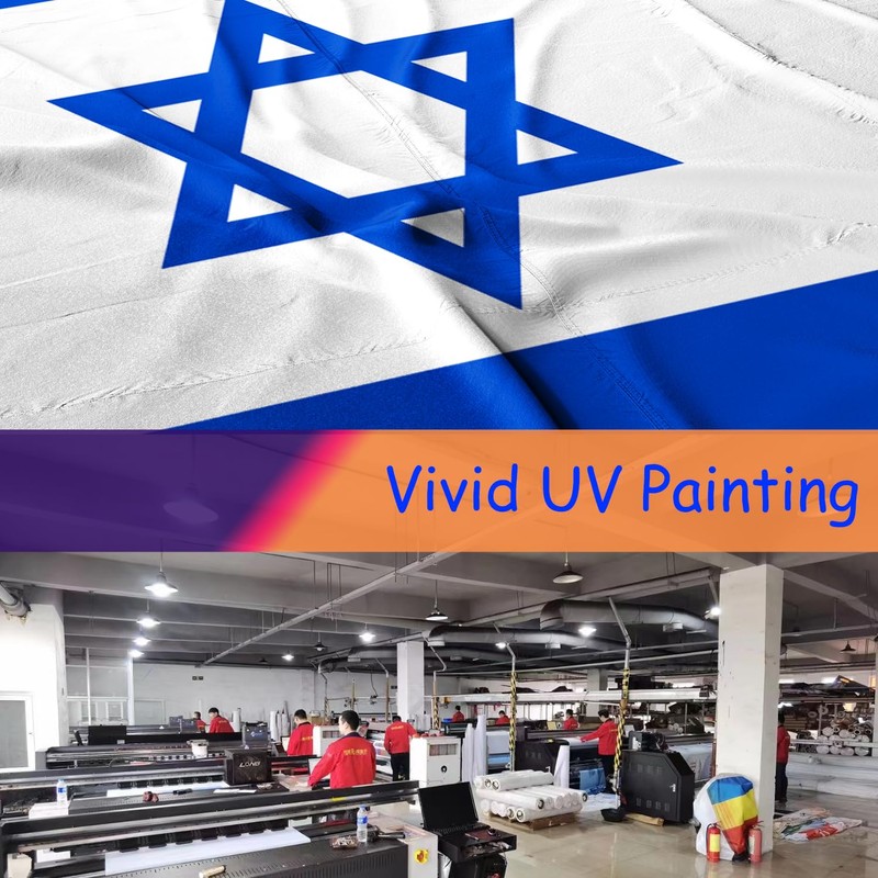 Flag of Israel 3x5FT Double Stitched Polyester Flag with 2
