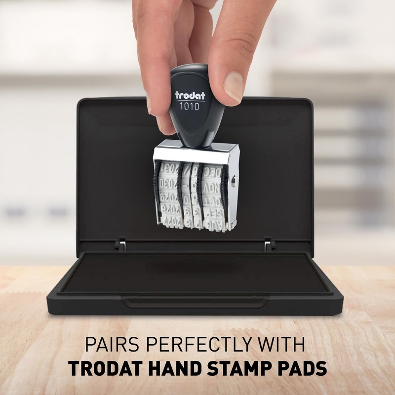 Trodat 1010 Manual Date Stamp, 12 Year, 4mm Character Size,