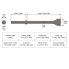 Ajax Tools 31300 Pneumatic Chisel With 3" Wide Blade -