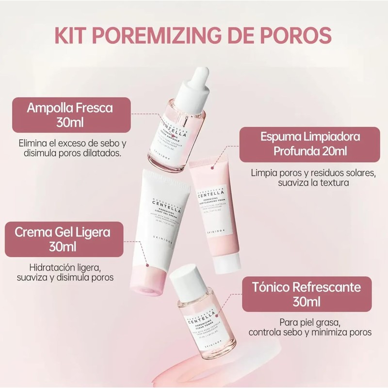 Skin1004 Madagascar Centella Poremizing Travel Kit Set de Viaje con