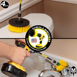 Bathroom Accessories - Cleaning Supplies - Drill Brush - Grout Cleaner - Shower Cleaner - Scrub Brush for Shower - Tile Cleaning Brush - Bathroom Cleaning Tools - Drill Brush Attachment Set - Bathtub