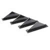 4PCS Car Rear Bumper Shark Fin Triangle Spoilers Universal Carbon