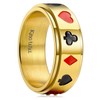 King Will Gold Poker Fidget Spinner Ring for Men Women