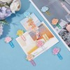 CRASPIRE 80Pcs Rose Paper Clips Flowers Leaf Binder Paperclips Clamps