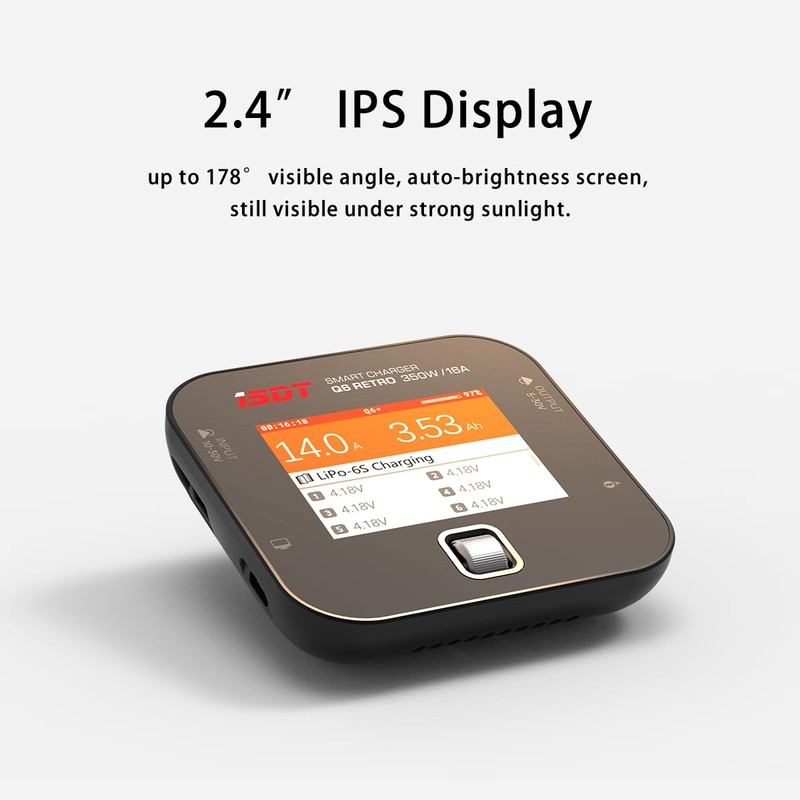 ISDT Q6 Retro 350W 16A DC Smart Pocket Charger, XT60