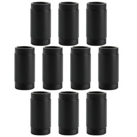 3/4"x 11" Industrial Pipe - Home Expert 10 Pack Black Malleable Cast Iron Pipe Heavy Duty Pre Cut Metal Pipe Threaded Gray Pipe Fitting for Industrial Vintage Style DIY Project