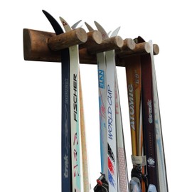 6 Place Wall Ski Rack, Canyon Brown