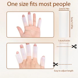 Larrel 20PCS Gel Finger Protectors, Clear Silicone Finger Protectors Reusable Washable Fingers Sleeves for Fingers Cracking Corns Blisters Calluses Golf Basketball Protect