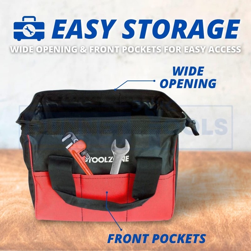 Dunnet Tools 12" Inch Nylon Tool Bag Diy Storage Heavy