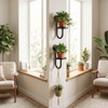 Wall Plant Holder Set of 2 for Outdoor, Metal Hanger