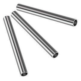3PCS KWOKWEI 300mm Stainless Steel Round Tubing, 5/8” OD 304 Stainless Steel Seamless Tubing, DIY Mandrel Exhaust Straight Pipe Tube 1.5mm Wall Thickness, Stainless Steel Straight Tube