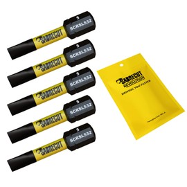 5 x SabreCut SCRSL532_5 32mm SL5 Slotted Magnetic Impact Screwdriver Driver Bits Set Single Ended Heavy Duty