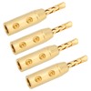 4pcs BFA Banana Plug Brass Gold Plated Open Screw Speaker