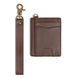 The Denner Wristlet Wallet:_Cognac Tan