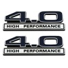 2pcs 4.0 Liter V6 High Performance Engine Emblems Badge 3D