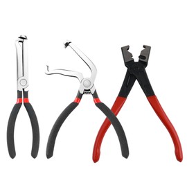 2PCS Car Electrical Disconnect Pliers & 1PC Hose Clamp Plier Kit,Electrical Connector Pliers with Serrated Design for Breaking Connector Plugs,Universal Electricals Disconnect Tool