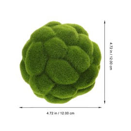 Lurrose Simulated Green Moss Balls 2Pcs Artificial Moss Balls for Garden Wedding Party