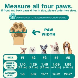 Petanims Small Dog Shoes, Waterproof Puppy Boots & Paw Protectors for Winter Snow, Summer Hot Pavement, Dog Booties with Anti-Slip Rubber Soles for Hardwood Floors Green & Brown Size 3