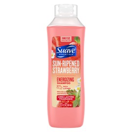 Suave Shampoo, Sun-Ripened Strawberry Family-Size – Energizing Shampoo with Strawberry Extract & Vitamin E, 22.5 Oz