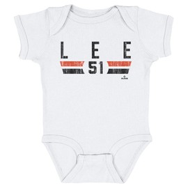 500 LEVEL Jung Hoo Lee One-Piece Infant Bodysuit - Jung Hoo Lee San Francisco Font (White, 12M)