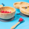 Tiny Dining Children's Penguin Bamboo Dinner Plate with Strong Stay
