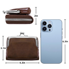 SKvoen Wallet Women Detachable 2 in 1 Women's Purse Wallets Credit Card Holder with Cion Purse for Women Ladies Girls Small Cute Change Purse Wallet with Zipper Wristband PU Leather - Coffee, Coffee,