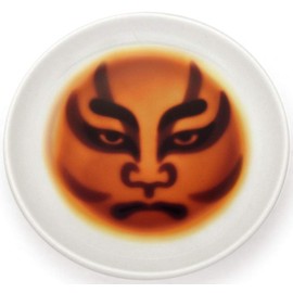 Alta AR0604278 Kabuki Soy Sauce Plate, Kumatori / Guy, Size: Approx. φ0.4 inches (9 cm), H 0.7 inches (1.9 cm)