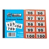 Bingosupermarket Raffle Tickets 1-1000 Cloakroom Tickets - Assorted Colours bordered.