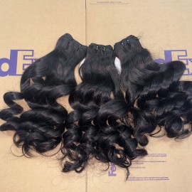 14a Grade Human Hair Bundles Bone Straight Original Burmese Curly Human Hair Wigs Bundles Supplier Hair Extensionscolor: laos curly, Stretched Length: 12 inches