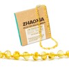 ZHAOXIA Baltic Natural Amber Necklace, No metal, lemon