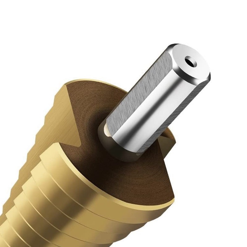 3 Piece HSS Step Drill Bit Set Hex Shank Step