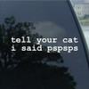 H&S Tell Your Cat I Said Pspsps Car Vinyl Decal