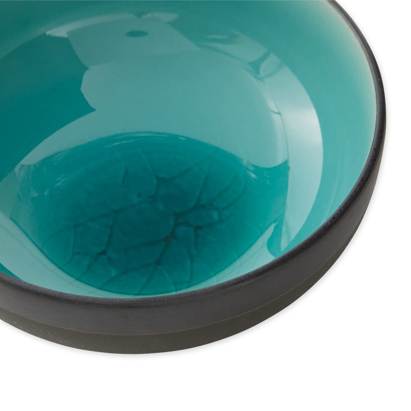 RSVP International Japanese Crackle Glaze Ceramic Bowl Set Dishwasher Safe,