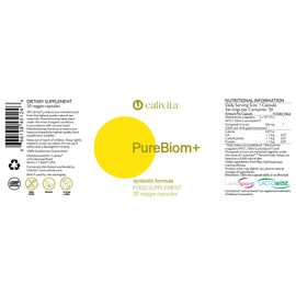 PureBiom+ – Prebiotic and Probiotic for Women & Men – Gut Health Supplement – Immune Support – Digestive Balance – Bloating Relief – All Natural – 30 Vegan Capsules
