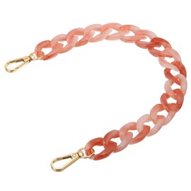 PATIKIL Acrylic Purse Strap, 15 Inch Acrylic Chain Purse Straps Replacement Luxury Handbag Strap Fashionable Purse Clutches Handles for Shoulder Bag Crossbody DIY Crafts, Pink