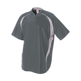 Adult XL Graphite/White 1/4 Zip Baseball/Softball Jacket