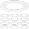 12 Pack Gloss White Goof Trim Ring for 4 Inch