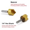 Countersink Drill Bit Set, 3pcs Single Flute 90 Degree Edge
