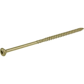 Power Pro 967784 Wood Screws, #10 x 5", Premium Outdoor Deck Screws, Rust Resistant, Epoxy Coated Bronze, 750pcs Box