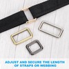 PATIKIL Flat Metal Rectangle Rings 3/4" / 19mm, 8 Pcs