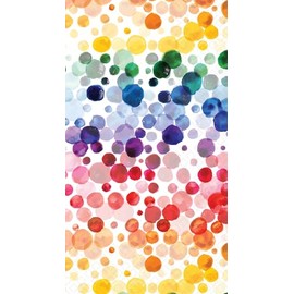IHR Ideal Home Range Dinner Napkins Disposable 3-Ply Paper Hand Towels, 8.5" x 4.5", Rainbow Dots, 16-Count