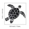 Sea Turtle Rubber Stamp, 3/5 Inch Small Mini Stamp for