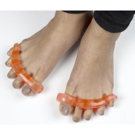 Bodytec Wellbeing Yoga Toe stretchers/spreaders (Red)