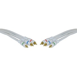 Component Video Cable, 3 RCA Male (RGB), Gold-Plated Connectors, 6 Foot