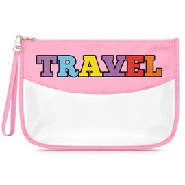 Sfodiary Travel Cosmetic Bag for Women Clear Toiletry Bag PVC Makeup Pouch Friendship Christmas Birthday Graduation Retirement Gifts for Women Mom Daughter Niece Nurse Her Friends Zipper Travel Pouch